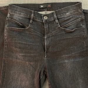 3x1 high waisted faded black skinny jeans